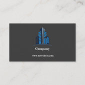 Kantoor Modern Business Trendy Logo Zwart Blauw Visitekaartje (Achterkant)