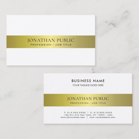 Kantoor Modern Stijlvol Advocaat Directeur Plain L Visitekaartje (Voorkant / Achterkant)