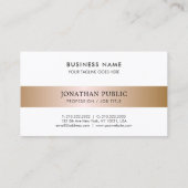 Kantoor Modern stijlvolle Director Manager Luxury Visitekaartje (Achterkant)