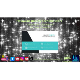 Kantoor Modern Turquoise Four Choice Logo QR-code Visitekaartje