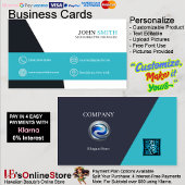 Kantoor Modern Turquoise Four Choice Logo QR-code Visitekaartje