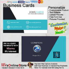 Kantoor Modern Turquoise Four Choice Logo QR-code Visitekaartje