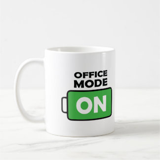 Kantoor-modus op Full Battery Design Coffee Lover Koffiemok