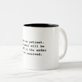 Kantoor-Mok per e-mail Tweekleurige Koffiemok (Voorkant rechts)