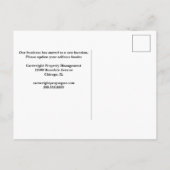 Kantoor Moved Modern gebouw Verandering van adres Aankondigingskaart (Achterkant)