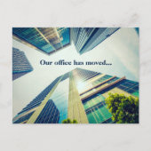 Kantoor Moved Modern gebouw Verandering van adres Aankondigingskaart (Voorkant)