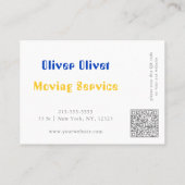 Kantoor Moving Service Visitekaartje (Achterkant)