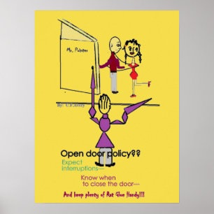 Kantoor muurposter/ Open Deur Beleid Poster