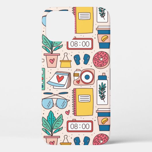 Kantoor. Naadloos patroon, textuur, rug Case-Mate iPhone Case (Achterkant)