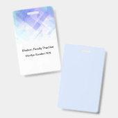 Kantoor Naam Moderne Doctor Badge (Voor- en achterkant)