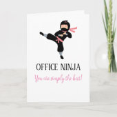 Kantoor Ninja Administrative Appreciation Day Kaar Kaart (Voorkant)