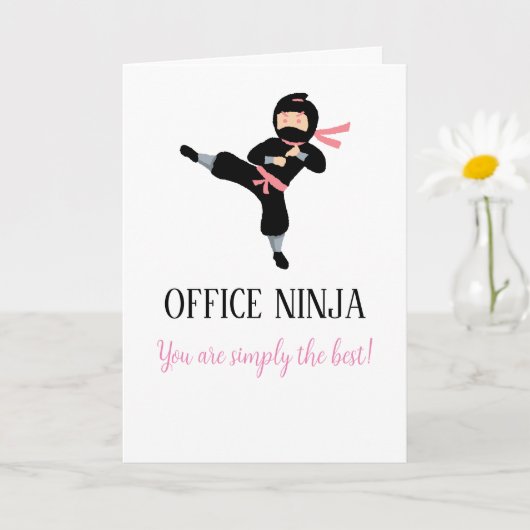 Kantoor Ninja Administrative Appreciation Day Kaar Kaart (Kleine Plant)