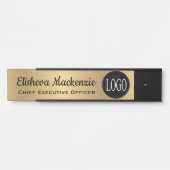 Kantoor ondertekenen Uw Logo hier Naam Bord Deurbordje (Voorkant)