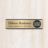 Kantoor ondertekenen Uw Logo hier Naam Bord Deurbordje (Voorkant)