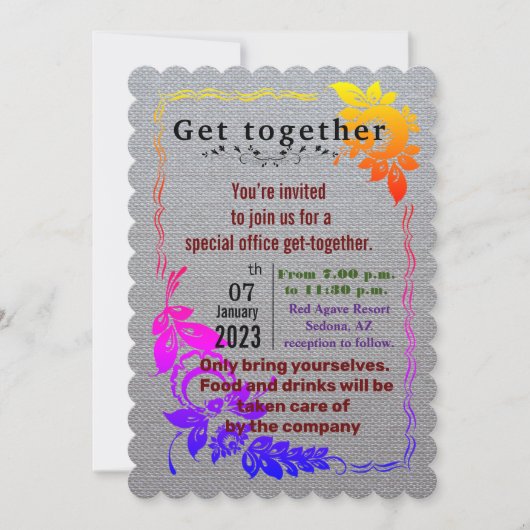 Kantoor Ontvang uitnodiging (Voorkant)