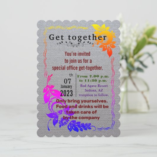 Kantoor Ontvang uitnodiging (Staand voorkant)