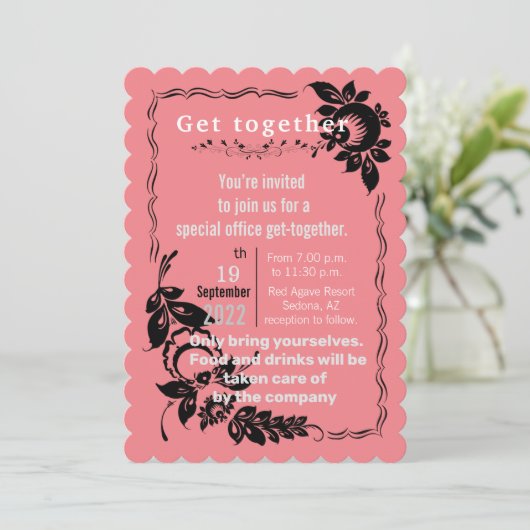 Kantoor Ontvang uitnodiging (Staand voorkant)