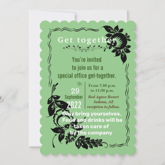 Kantoor Ontvang uitnodiging (Voorkant)