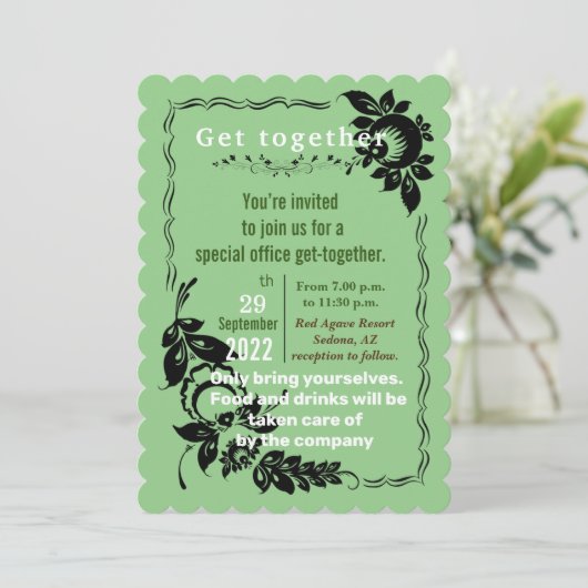 Kantoor Ontvang uitnodiging (Staand voorkant)