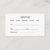 Kantoor-ontwerp voor tandartsen aanbevelingskaartje (Achterkant)