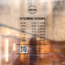 Kantoor openingstijd, zakelijke Logo, QR-code