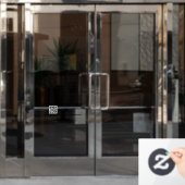 Kantoor openingstijd, zakelijke Logo, QR-code Raamsticker (Kantoordeur)