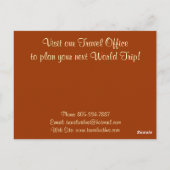 Kantoor OUDE WERELDKAART VERKEER Briefkaart (Achterkant)