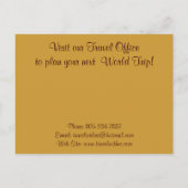 Kantoor OUDE WERELDKAART VERKEER Uitnodiging Briefkaart (Achterkant)