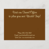 Kantoor OUDE WERELDKAART VERKEER Uitnodiging Briefkaart (Achterkant)