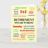 Kantoor-pensionering | Joke zweert woorden | Foto  Kaart (Gele Bloem)