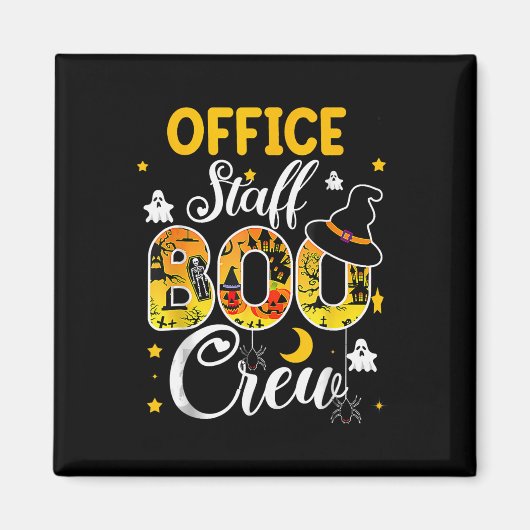 Kantoor Personeel Boo Crew Fun Halloween Matching  Magneet (Voorkant)