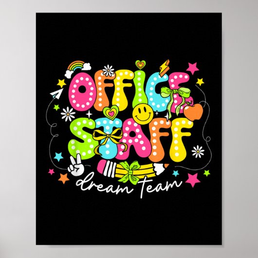 Kantoor-personeel Dream Team Eerste dag van de sch Poster (Voorkant)