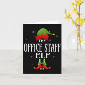 Kantoor Personeel Elf Xmas Matching Familie Groep Kaart (Gele Bloem)