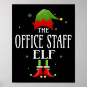 Kantoor Personeel Elf Xmas Matching Familie Groep Poster (Voorkant)