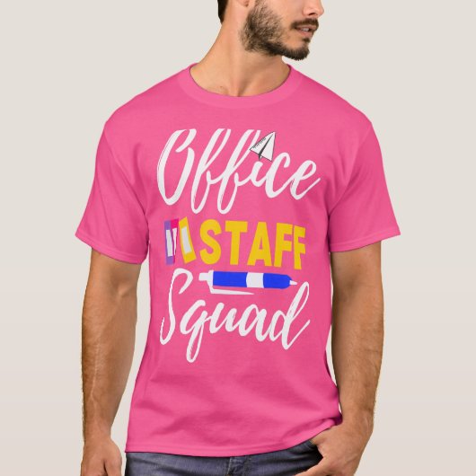 Kantoor Personeel Squad Matching Group Terug naar T-shirt (Voorkant)