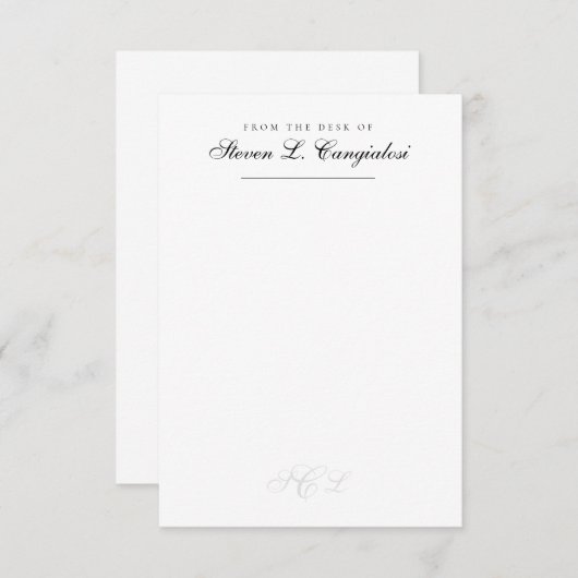 Kantoor persoonlijke Briefpapier Initialen Aangepa Notitiekaartje (Voorkant / Achterkant)