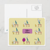Kantoor Pilates briefkaart, geel Briefkaart (Voorkant / Achterkant)