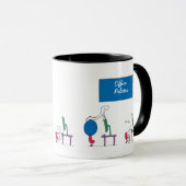 Kantoor Pilates Mok, wit Mok (Voorkant rechts)