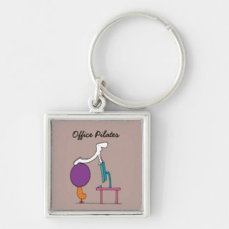 Kantoor Pilates Square sleutelhanger, bruin Sleutelhanger