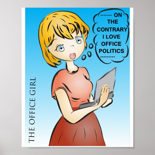 Kantoor Politiek Cartoon Poster (Voorkant)