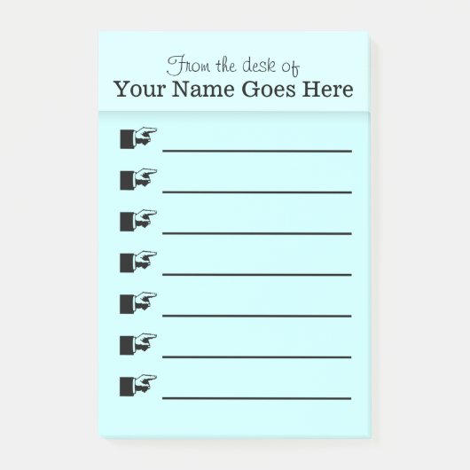 Kantoor post het organisator PERSONALIZE Post-it® Notes (Voorkant)
