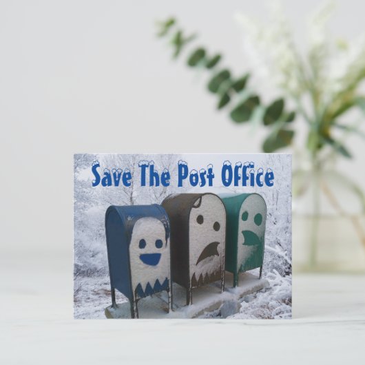 Kantoor Post opslaan Briefkaart (Staand voorkant)