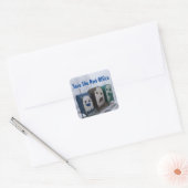 Kantoor Post opslaan Vierkante Sticker (Envelop)
