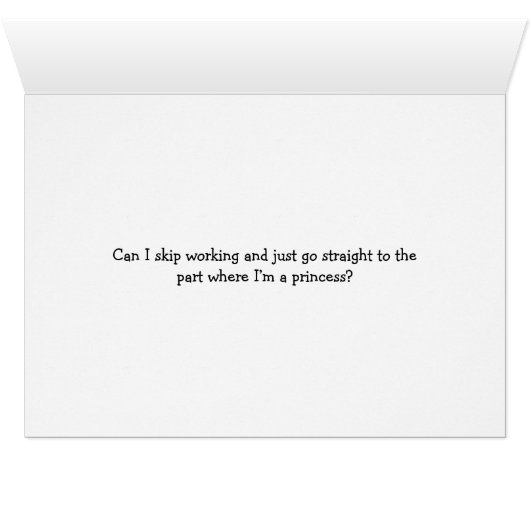 Kantoor - prinses op het werk , (Binenzijde Horizontaal (Onderkant))