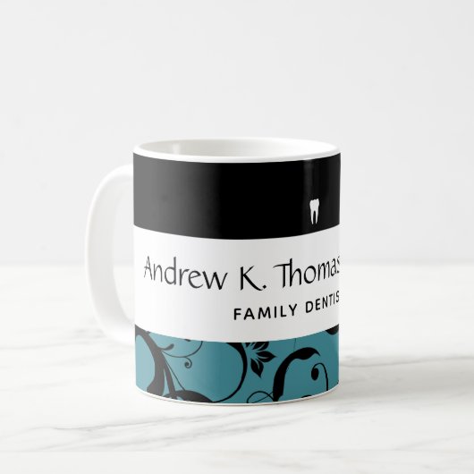 Kantoor Pro Damask Koffiemok (Voorkant links)