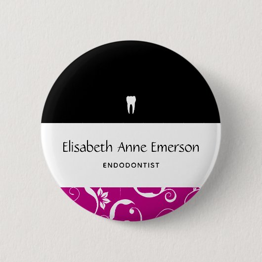 Kantoor Pro Damask Ronde Button 5,7 Cm (Voorkant)