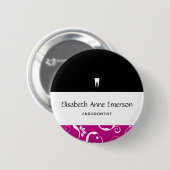 Kantoor Pro Damask Ronde Button 5,7 Cm (Voorkant /achterkant)
