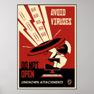 Kantoor propaganda: Downloads vermijden Poster