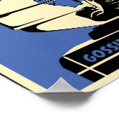 Kantoor propaganda: waterkoeler talk (blauw) poster (Hoek)