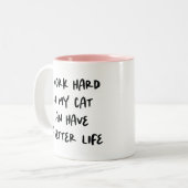 Kantoor Quote Grappige Twee-Tone Koffie Mok (Voorkant links)